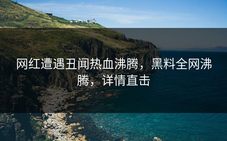 网红遭遇丑闻热血沸腾，黑料全网沸腾，详情直击